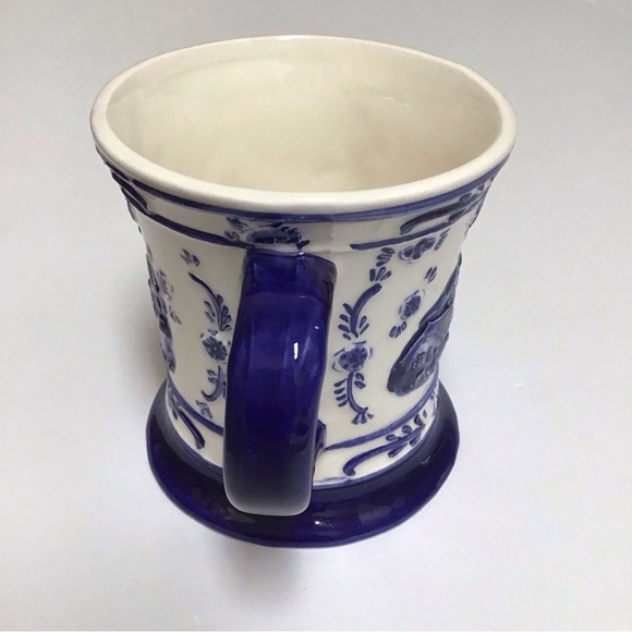 Delft Blue Holland Coffee Mug Handmade Tea Cup St. Maarten Windmill Vintage 4” - Picture 6 of 15